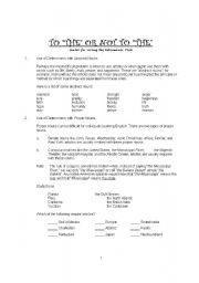 English worksheet: Article Usage: To THE or not to THE