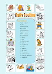 English Worksheet: Daily Routine