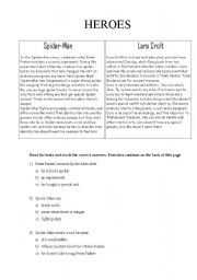 English Worksheet: Reading Comprehension