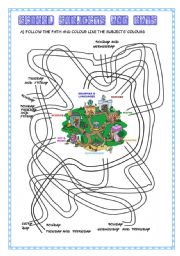 English Worksheet: SCHOOL SUBJECTS AND DAYS