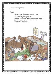 English Worksheet: electricity