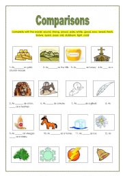 English worksheet: comparisons