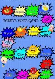 English Worksheet: board game for Passive Voice game