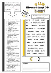 Fun Sheet Elementary 39