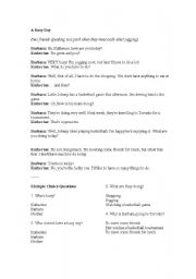 English Worksheet: A Busy Day