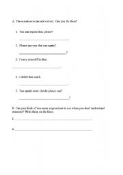 English Worksheet: Review of Polite questions