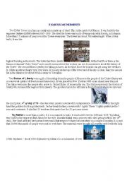 English worksheet: Famous Monuments