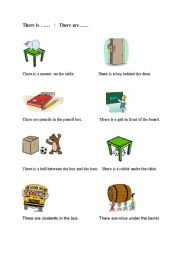 English Worksheet: There is / are