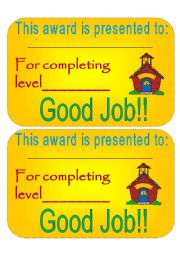 English Worksheet: awards