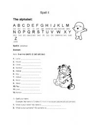 English worksheet: spell it