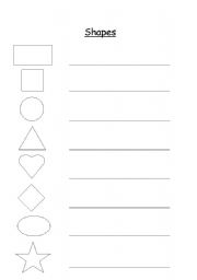 English worksheet: Shapes 