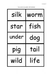 English worksheet: Two words in one - set 5