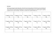 English Worksheet: Multiplication Game