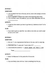 English worksheet: funny rally to end an English course