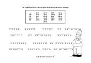 English worksheet: discover the secret message