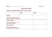 English Worksheet: Evaluating Web Sites for Biases