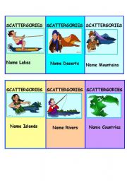 English worksheet: Scattagories