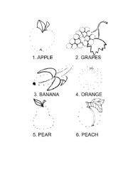 English Worksheet: Fruit