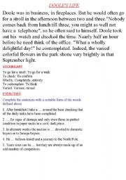 English worksheet: dooles life