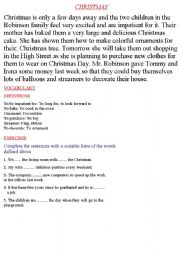 English worksheet: Christmas