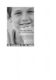 English Worksheet: UNDERAGE DRINKING