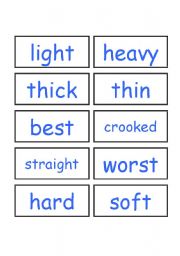 English Worksheet: Opposite Adjectives 1- Cards 