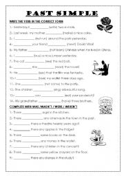 English Worksheet: PAST SIMPLE REVISION