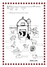 English Worksheet: Farm animals