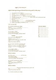 English worksheet: Song- 