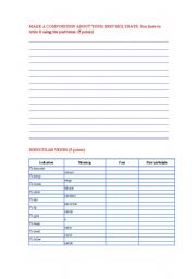 English worksheet: your best friend - past simple