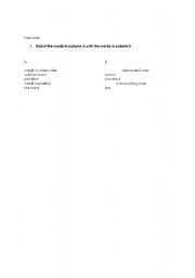 English worksheet: Matching words.Lending, Romanian-English exercise