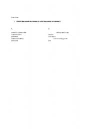 English Worksheet: Matching words.Lending, Romanian-English exercise