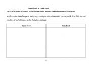 English Worksheet: Smart and Junk Food