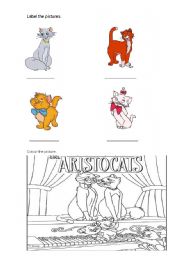 English worksheet: Aristocats family members 2/2