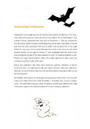 English worksheet: Halloween - Ancient Origins