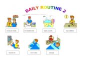 English Worksheet: daily routines 2
