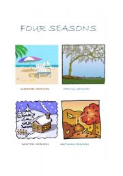 English Worksheet: FOUR SEASONS