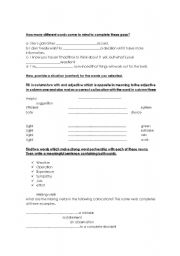 English Worksheet: Collocations