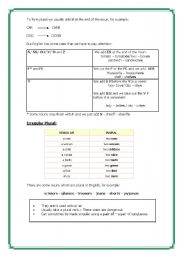 English Worksheet: PLURAL x SINGULAR