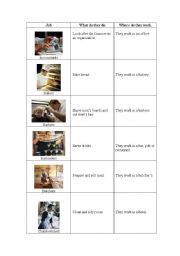 English Worksheet: vocabulary and game about job