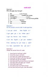 English worksheet: Have got