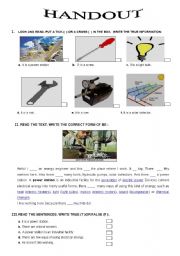 English Worksheet: technical English - energy engineering