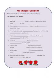 English worksheet: Past Simple or Past Perfect?