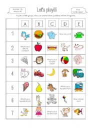 English Worksheet: Lets play a great game!