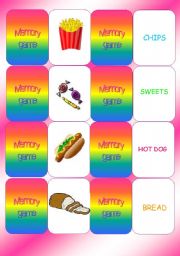 Food - Memory game ( 40 cards )