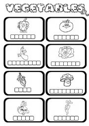 English Worksheet: Vegetables (1/4)