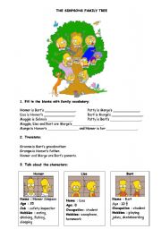 English Worksheet: The Simpsons