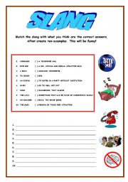 English Worksheet: Slang