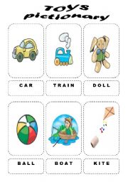 English Worksheet: Toys pictionary