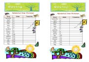 English worksheet: Spring 